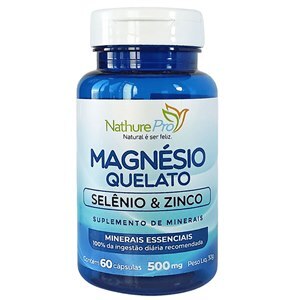 Magnésio Quelato + Selênio + Zinco 60 Cápsulas