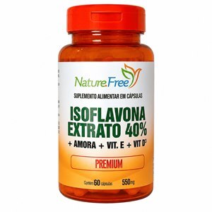 Isoflavona Extrato 40% Premium Naturefree 60 Cápsulas