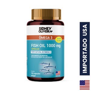 ÔMEGA 3 1000MG MADE IN USA 120 CÁPSULAS SIDNEY OLIVEIRA