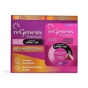 Regenesis Premium Com Lipinova Kit Promocional 2 Caixas Com 60 Cápsulas Moles