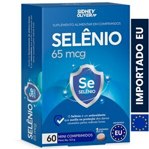 Selênio 65Mcg 60 Comprimidos Nanotechnology  União Europeia Sidney Oliveira