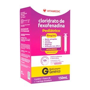 FEXOFENADINA 6MG/ML SUSPENSÃO ORAL 150ML - VITAMEDIC - GENÉRICO