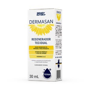 Óleo de Girassol e Rosa Mosqueta Ozonizado Dermasan 30ml Sidney Oliveira