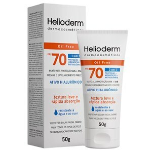 PROTETOR SOLAR FACIAL HELIODERM OIL FREE FPS70 50G