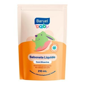 SABONETE LÍQUIDO GLICERINA REFIL BARUEL BABY 210ML