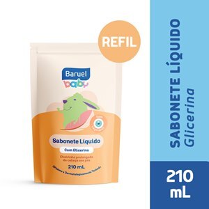 SABONETE LÍQUIDO GLICERINA REFIL BARUEL BABY 210ML