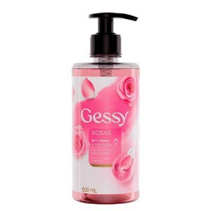 SABONETE LÍQUIDO PARA AS MÃOS GESSY DELICADEZA E CUIDADO COM ROSAS 500ML