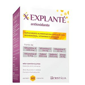 RESVERATROL + VITAMINAS E MINERAIS - EXPLANTÉ ANTIOXIDANTE 60 CÁPSULAS