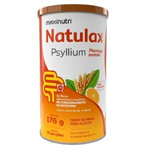 NATULAX PSYLLIUM SABOR LARANJA LATA 176G 
