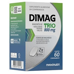 DI-MAGNÉSIO MALATO + BISGLICINATO + TAURATO - DIMAG TRIO 800MG 60 COMPRIMIDOS
