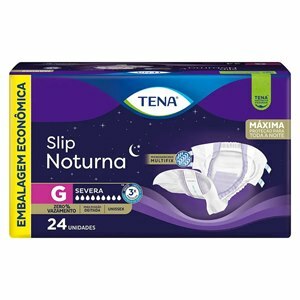 Fralda Geriátrica Unissex Tena Slip Noturna G - 24 Unidades
