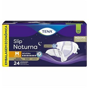 Fralda Geriátrica Tena Slip Noturna M 24 Unidades