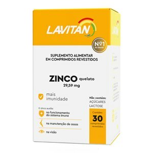 LAVITAN ZINCO QUELATO 29,59MG 30 COMPRIMIDOS 