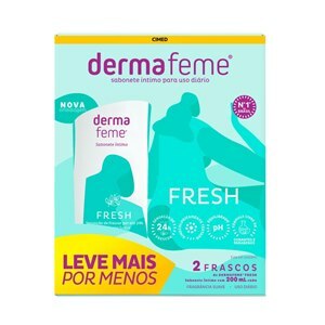 SABONETE ÍNTIMO LÍQUIDO DERMAFEME FRESH 2 UNIDADES 200ML 