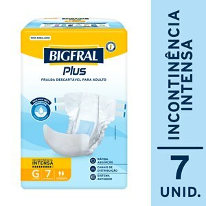 FRALDA GERIÁTRICA BIGFRAL PLUS REGULAR G 7 UNIDADES