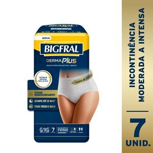 ROUPA ÍNTIMA BIGFRAL DERMA PLUS REGULAR G/XG 7 UNIDADES