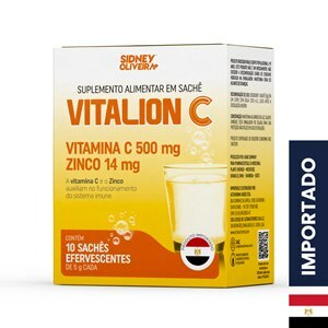 Vitalion C 500mg e Zinco 14mg 10 sachês efervescentes Importado Sidney Oliveira