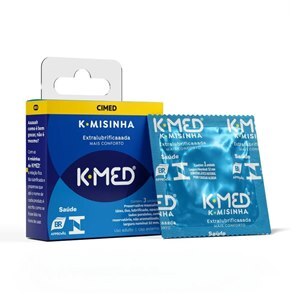 Preservativo Extra Lubrificado K-Med K-Misinha 3 Unidades