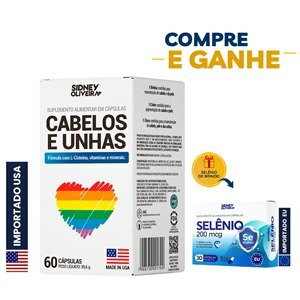 Cabelos E Unhas Made In Usa 60 Cápsulas Sidney Oliveira