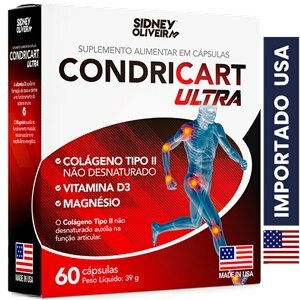 Condricart Ultra Made In Usa 60 Cápsulas Sidney Oliveira