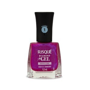 ESMALTE RISQUÉ METÁLICO DIAMOND GEL LICOR DE CRANBERRY 9,5ML