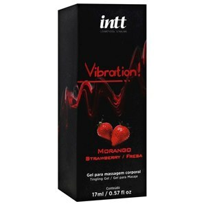 GEL PARA MASSAGEM CORPORAL VIBRATION ! MORANGO 17ML