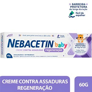 NEBACETIN BABY CREME CONTRA ASSADURAS REGENERAÇÃO 60G