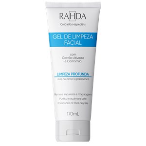 Gel De Limpeza Facial Com  Carvão Ativado E Camomila 170Ml Rahda