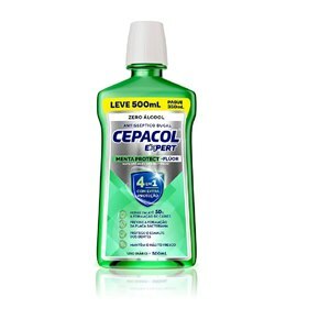 ENXAGUATÓRIO BUCAL CEPACOL SEM ÁLCOOL MENTA PROTECT FLÚOR LEVE 500ML PAGUE 350ML