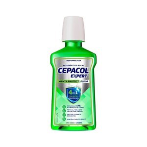 ENXAGUATÓRIO BUCAL CEPACOL SEM ÁLCOOL MENTA PROTECT FLÚOR 250ML