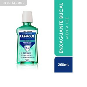 ENXAGUATÓRIO BUCAL SEM ÁLCOOL MENTA ICE 250ML