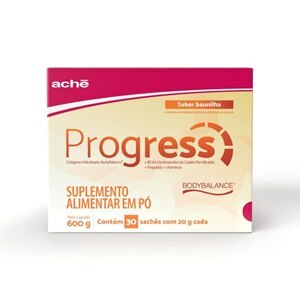 Colágeno Hidrolisado + Bcaa + Vitamina C+D+E+Magnésio - Progress 30 Sachês