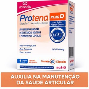Protena Plus D - Colágeno Tipo 2 + Ácido Hialurônico + Vitamina D 60 Cápsulas