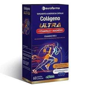 COLÁGENO ULTRA + MAGNÉSIO + VITAMINA D EUROFARMA 60 CÁPSULAS