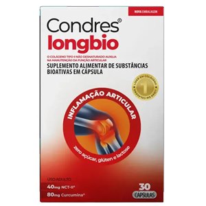 Condres Long Bio - Colágeno Tipo Il + Curcumina 30 Cápsulas