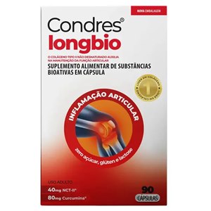 Condres Long Bio - Colágeno Tipo Il + Curcumina 90 Cápsulas