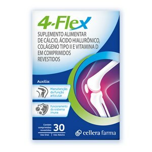 HIALURÔNICO + CÁLCIO + COLÁGENO + VITAMINA D - 4-FLEX 30 COMPRIMIDOS