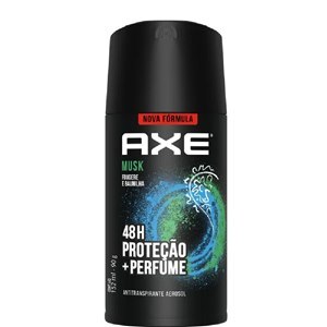 DESODORANTE AEROSSOL ANTITRANSPIRANTE AXE MUSK FOUGÉRE E BAUNILHA 150ML