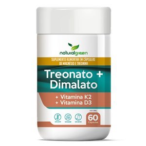 TREONATO DIMALATO VITAMINA K2 + D3 NATURALGREEN 60 CÁPSULAS