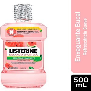 ANTISSÉPTICO BUCAL LISTERINE MELANCIA E HORTELÃ SEM ÁLCOOL 500ML