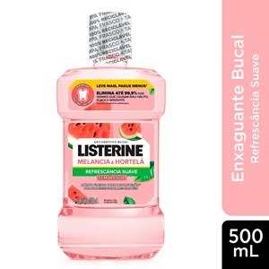 ANTISSÉPTICO BUCAL LISTERINE MELANCIA E HORTELÃ SEM ÁLCOOL 500ML