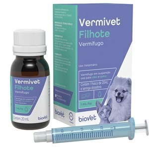 VERMÍFUGO VERMIVET FILHOTES PARA CÃES E GATOS 20ML