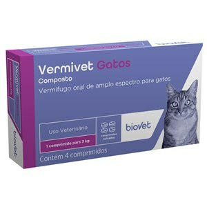 VERMÍFUGO VERMIVET GATOS 4 COMPRIMIDOS