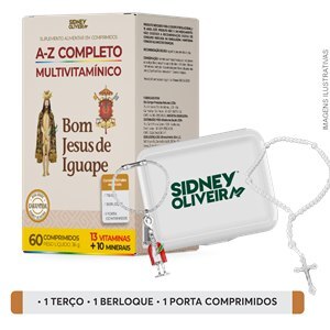 A - Z Completo Multivitamínico Bom Jesus De Iguape 60 Comprimidos Sidney Oliveira Brindes Especiais