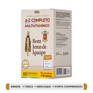 A - Z Completo Multivitamínico Bom Jesus De Iguape 60 Comprimidos Sidney Oliveira Brindes Especiais