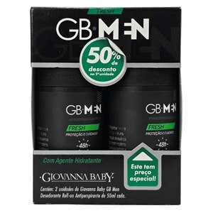 Pack Giovanna Baby Men Desodorante Antitranspirante Roll-On Fresh 50ml