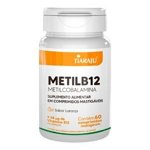 METIL B12 TIARAJU SABOR LARANJA 9.94MCG 60 COMPRIMIDOS MASTIGÁVEIS