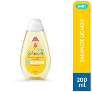 SABONETE LÍQUIDO INFANTIL J&J BABY GLICERINA CAMOMILA 200ML