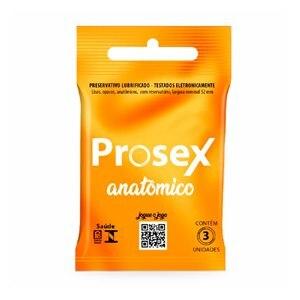 PRESERVATIVO PROSEX ANATÔMICO 3 UNIDADES