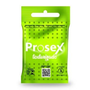 PRESERVATIVO PROSEX TEXTURIZADO 3 UNIDADES